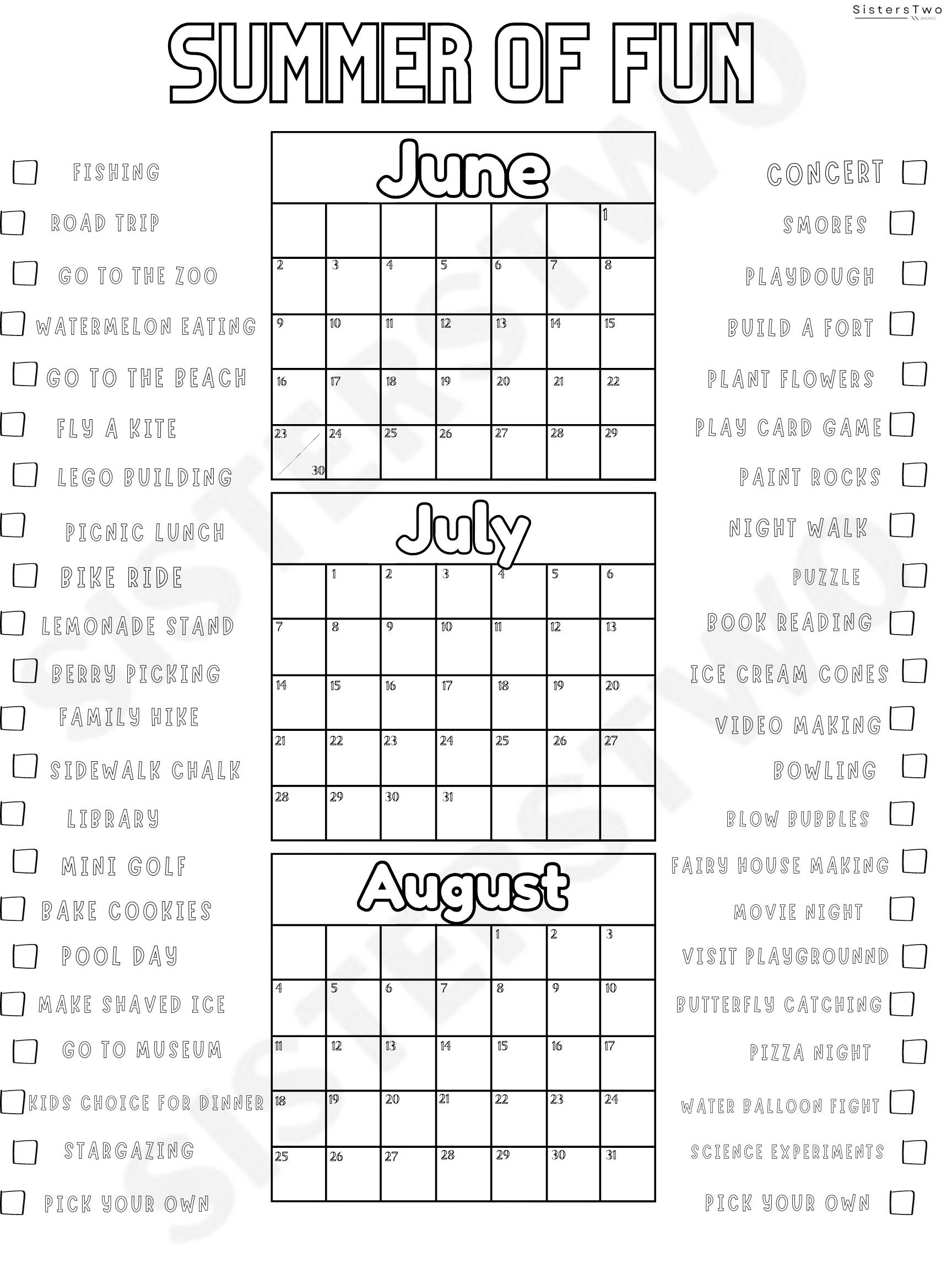 Digital Download Printable 2024 Summer of Fun Poster 18 X 24 Etsy