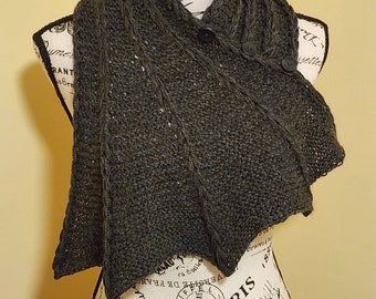 Hand Knit Dragon Wing Cowl Collar Scarf