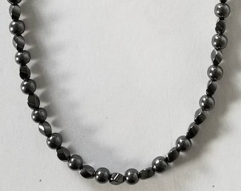 Hematite Gray Bead Necklace