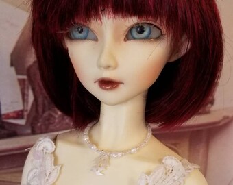 Rose Pearl Necklace for BJD and Vinyl Dolls