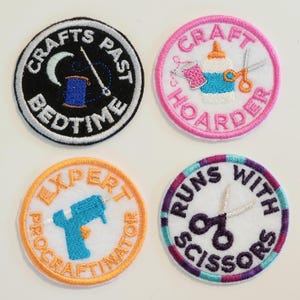 Style Choice - Machine Embroidered 2.5&quot; Patch Adult Crafting Merit Badge Iron On