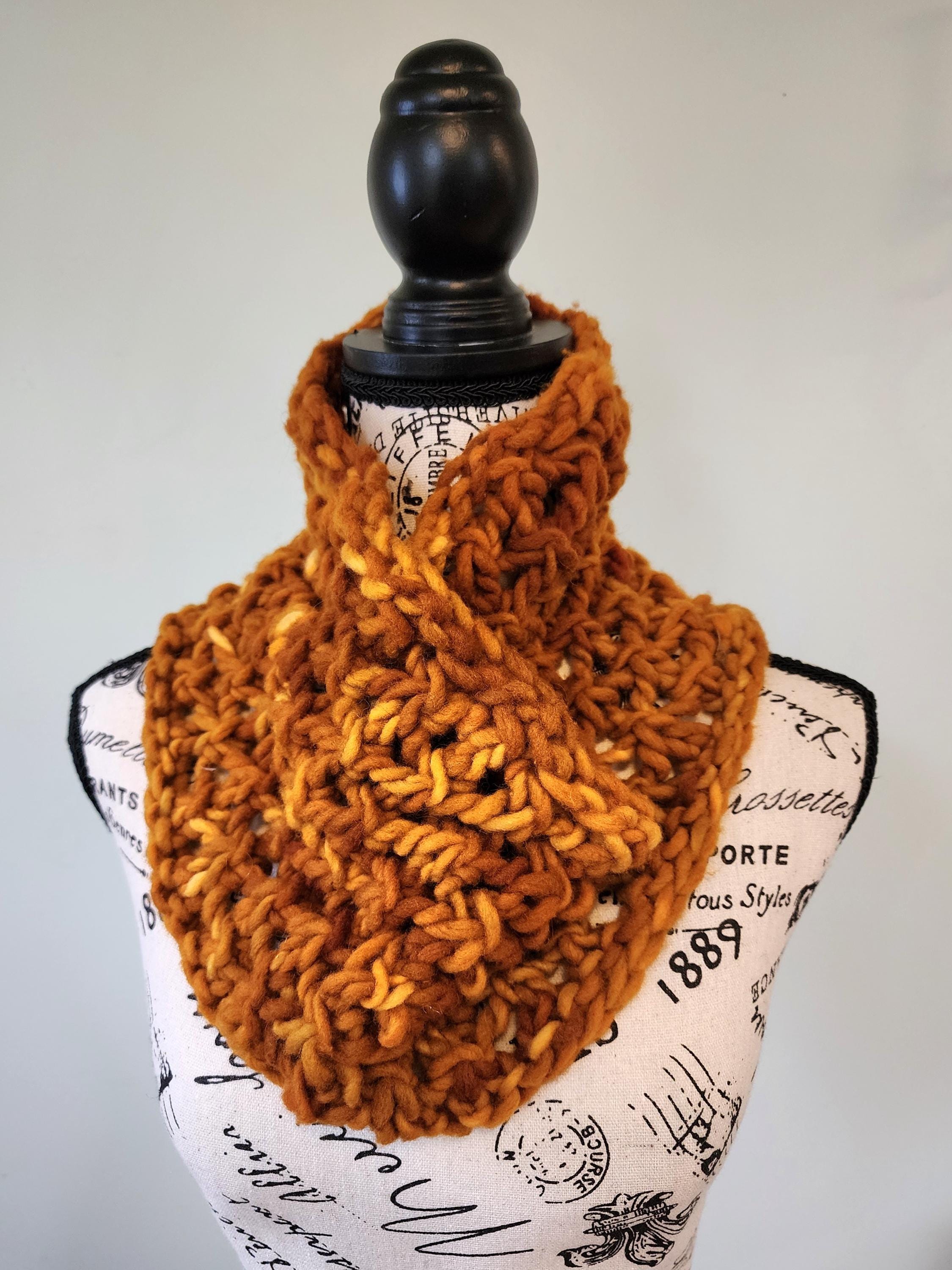 Hand Knit Honeycomb Textured Cowl Collar Infinity Scarf Gift for Her - Etsy