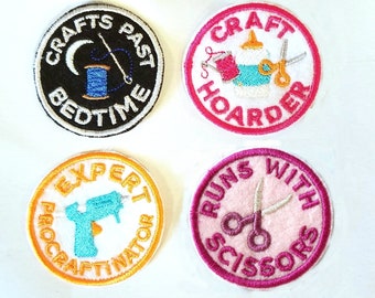 Style Choice - Machine Embroidered 2.5" Patch Adult Crafting Merit Badge Iron On