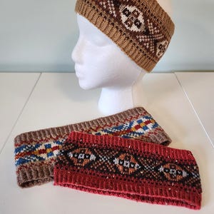Fascia lavorata a mano Fair Isle Colore a scelta