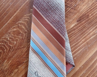 Vintage brown striped necktie