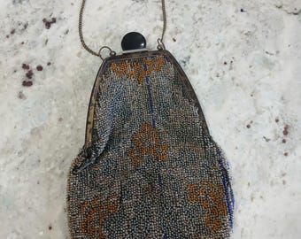 Vintage Victorian seed bead purse