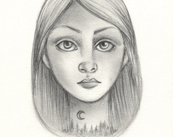 Forest Girl original drawing