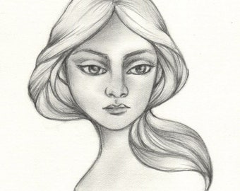 Fair Maiden Luna original drawing