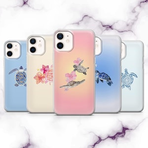 Turtle Phone Case Sea Turtle Ocean Themed Cover for iPhone 16, 15, 14, 13, 12, 11, Samsung S25, S24, S23, Pixel 9Pro XL, 8Pro, 7A