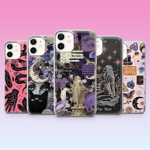 Witchy Phone Case Witchcraft Tarot Gothic Cover for iPhone 16, 15, 14, 13, 12, 11, Samsung S25, S24, S23, Pixel 9Pro XL, 8Pro