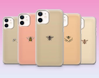Bee Phone Case Bumblebee Honey Cover for iPhone 16, 15, 14, 13, 12, 11, Samsung S24, S23FE, S22, A15, Pixel 9Pro XL, 8Pro, 7A