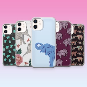 Elephant Phone Case African Cute Elephant Cover for iPhone 17, 16, 15, 14, 13, 12, Samsung S25, S24, S23, Pixel 10 Pro XL, 9A, 8Pro, 7A