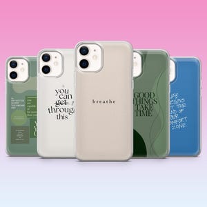 Motivation Phone Case Positive Quote Inspiration Cover for iPhone 17, 16, 15, 14, 13, 12, 11, Samsung S25, S24, S23, Pixel 10Pro, 9A, 8Pro