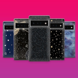 Space Phone Case Twinkle Stars Celestial Cover for Google Pixel 9Pro, 8A, 8Pro, 7Pro, 7A, iPhone 16, 15, 14, 13, 12, Samsung S24, S23Fe A15