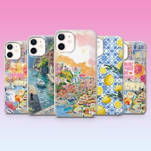 Italië Zomer Telefoonhoesje Amalfikust Venetië Cover voor iPhone 16, 15, 14, 13, 12, 11, Samsung S25, S24, S23 A15, Pixel 9Pro XL, 8Pro