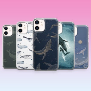 Blauwal Handyhülle Ocean Creature Cover für iPhone 16, 15, 14, 13, 12, Samsung S24, S23FE, S22, A15, Pixel 9Pro XL, 8A, 8Pro, 7A