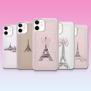 Paris Phone Case Eiffel Tower France Cover for iPhone 16, 15, 14, 13, 12, 11, Samsung S25, S24, S23, Pixel 9Pro XL, 8Pro, 7A