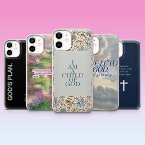 Christian Phone Case God Scripture Bible Verse Cover for iPhone 16, 15, 14, 13, 12, 11, Samsung S25, S24, S23, A15 Pixel 9Pro XL, 8Pro 8A