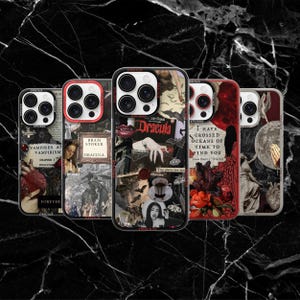 Dracula Handyhülle Vampir Gothic Cover für iPhone 16, 15, 14, 13, 12 Samsung S25, S24Fe, S23Ultra, A56, A15, A36, A55