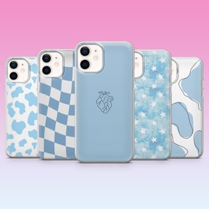 Baby Blue Phone Case Aqua Bright Blue Cover for iPhone 16, 15, 14, 13, 12, 11, Samsung S24, S23FE, S22, A15, A54, Pixel 9Pro XL, 8Pro