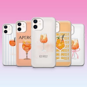 Cocktail Handyhülle Aperol Spritz Aesthetic Cover für iPhone 16, 15, 14, 13, 12, 11, Samsung S25, S24, S23, Pixel 9Pro XL, 8Pro, 7A