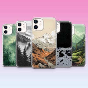 Mountain Phone Case Forest Nature Landscape Cover for iPhone 16, 15, 14, 13, 12, 11, Samsung S25, S24, S23, Pixel 9Pro XL, 8Pro 7A
