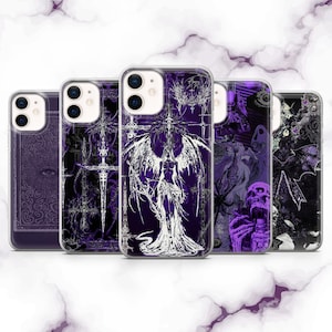 Gothic Phone Case Purple Goth Occult Cover for iPhone 16, 15, 14, 13, 12, 11 | Samsung S25, S24, A16, A56 | Pixel 9A, 8Pro, 7A