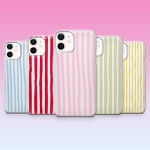 Stripes Phone Case Retro Stripes Summer Cover for iPhone 16, 15, 14, 13, 12, 11, Samsung S25, S24, S23, Pixel 9Pro XL, 8Pro, 7A