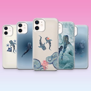 Walhai Handyhülle Aquatic Ocean Sharks Cover für iPhone 16, 15, 14, 13, 12, 11, Samsung S25, S24, S23, Pixel 9Pro XL, 8Pro, 7A