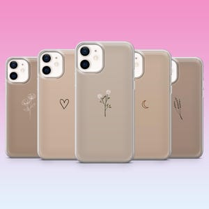 Beige Minimalist Handyhülle Schlichte taupe braune Handyhülle für iPhone 16, 15, 14, 13, 12, 11, Samsung S25, S24, S23 A15, Pixel 9Pro XL, 8Pro