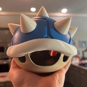 Blue Shell - Mario Kart - 3D Printed - Mario Kart 8 Deluxe / Mario 64 - Unique Gift for Gamers - Man Cave Decor - Mario Birthday Gift