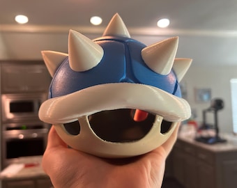 Blue Shell - Mario Kart - 3D Printed - Mario Kart 8 Deluxe / Mario 64 - Unique Gift for Gamers - Man Cave Decor - Mario Birthday Gift