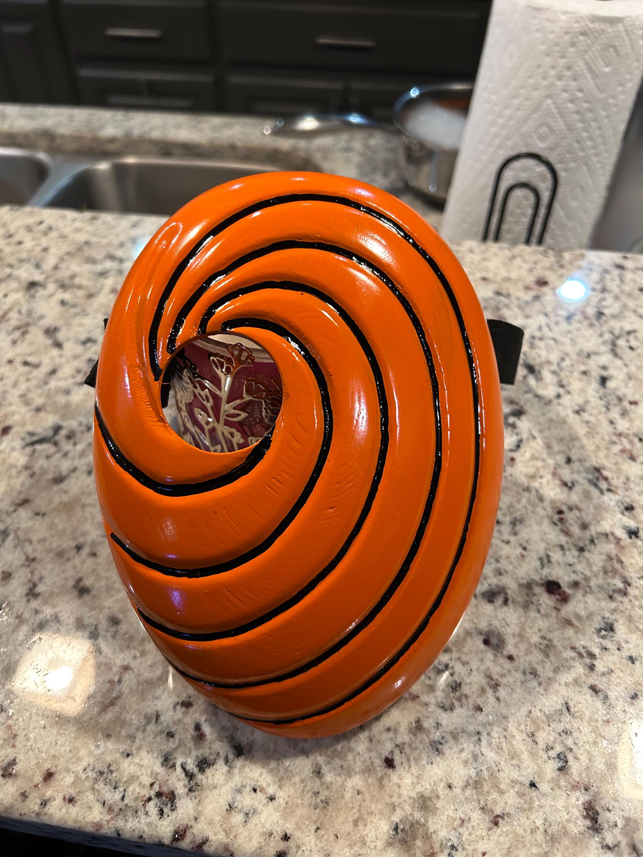 Naruto Mask - Akatsuki Tobi Uchiha Mask - Naruto / Anime Cosplay - 3D Printed - Naruto Swirl Mask - Anime Costume - Tobi Obito Costume Mask