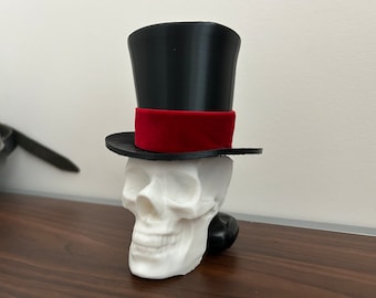 Gentleman Skull Decoration - Tophat Skeleton, Halloween Decor