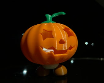 3D Printed Glowing Jack-O-Lantern – Halloween Home Decor