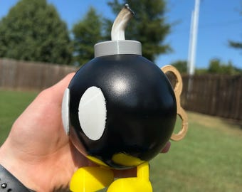 Bob-Omb - Mario Kart & Super Mario - Perfect for Gamer Gifts, ManCave and Game Room Decor - 3D Printed Figurine - Mario Enemy and Powerup