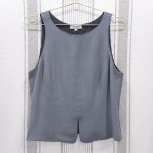 GIORGIO ARMANI Top Womens 12 Designer Vintage Grey Corpcore Quiet Luxury