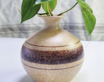 Vintage MCM handcrafted earthenware bud vase - Pottery Craft USA