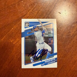 Mookie Betts signierte Karte Panini Donruss Optic Baseball Card Los Angeles Dodgers handsignierte Karte ohne COA