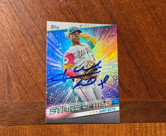 Juan Soto Autographed Card Topps Stars of the MLB Insert Baseball Card San Diego Padres Hand Signed Card No COA Rare - Etsy Juan Soto Autographed Card Topps Stars of the MLB Insert Baseball Card San Diego Padres Hand Signed Card No COA Rare - Etsy