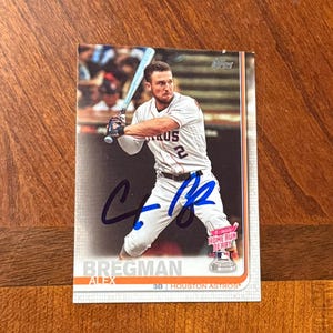 Alex Bregman signierte Karte Topps Home Run Derby 2019 Baseballkarte einstecken Houston Astros handsignierte Karte ohne COA