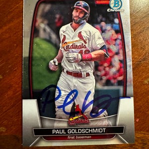 Paul Goldschmidt signierte Karte Topps Bowman Chrom Baseballkarte St Louis Cardinals Handsignierte Karte ohne COA