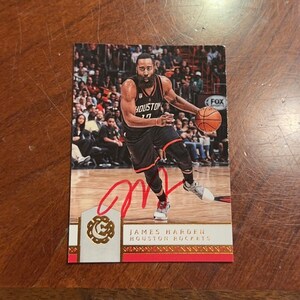 James Harden signierte Karte Panini Excalibur Basketball Houston Rockets handsignierte Karte ohne COA
