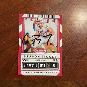 Christian McCaffrey signierte Karte Stanford Cardinal handsigniert Auto ohne COA