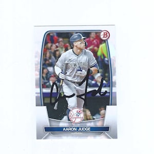 Aaron Judge Autographed Card Topps Bowman Baseball Card New York Yankees Auto No COA Black Ink Future Hall of Fame MVP RARE