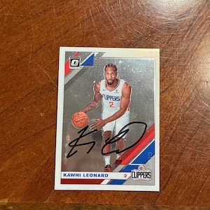Kawhi Leonard signierte Karte Panini Donruss Optic Basketball Los Angeles Clippers Handsignierte Karte ohne Papiere