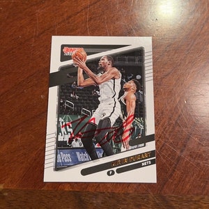 Kevin Durant signierte Karte Panini Donruss Basketball Brooklyn Nets Handsignierte Karte ohne COA, rote Tinte