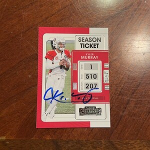 Kyler Murray Slightly Faded Autogrammed Karte Panini Contenders Football Arizona Cardinals Handsignierte Karte ohne COA