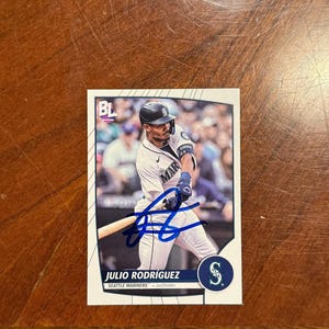 Julio Rodriguez signierte Karte Topps Big League Baseball Card SEAillers Mariners handsignierte Karte ohne COA