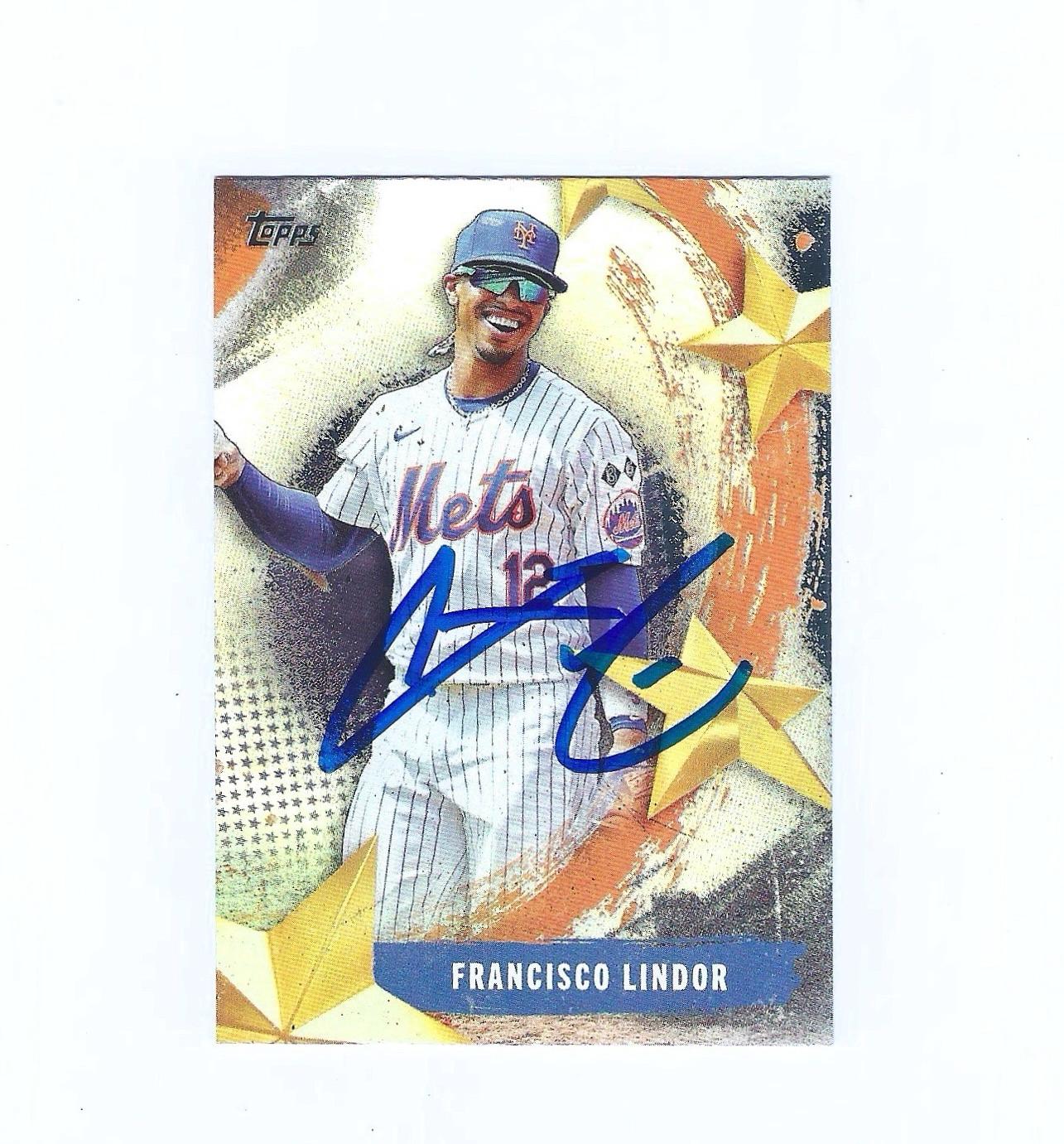 Francisco Lindor Autographed Card Topps Baseball Stars of MLB